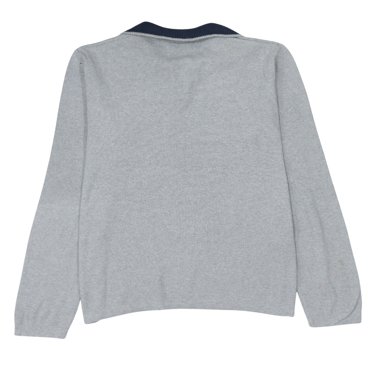 Nautica Men’s Grey 1/4 Zip Cotton Knit Jumper L