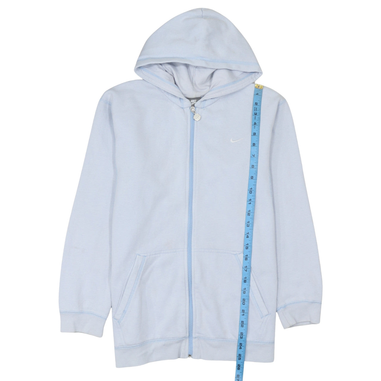 Nike Girls Blue Full Zip Hoodie XL 13-15 Years Hooded Sweatshirt Fleece