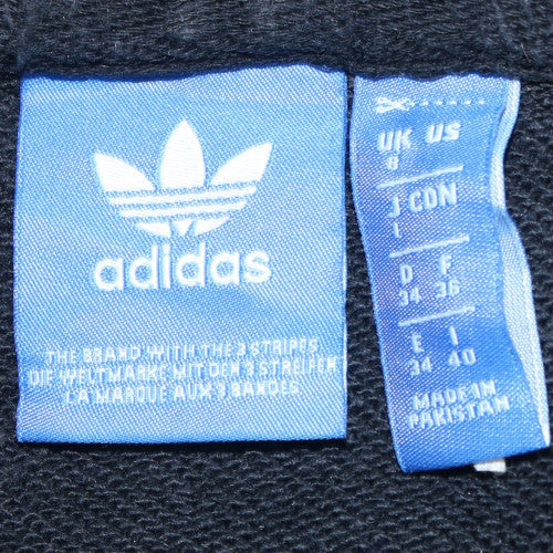 Adidas Womens Black Size 8 Pullover Hoodie Sweatshirt Trefoil Logo