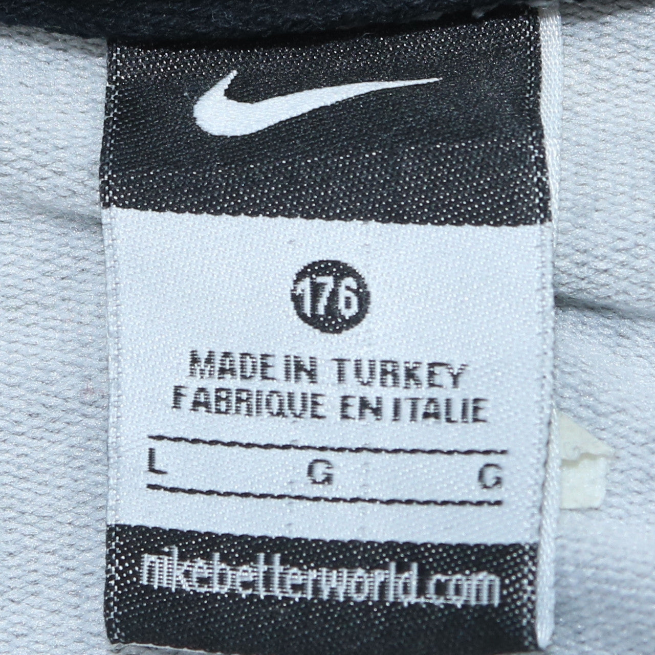 Nike Men's Grey Full Zip Hoodie Size L Cotton Blend Sportswear