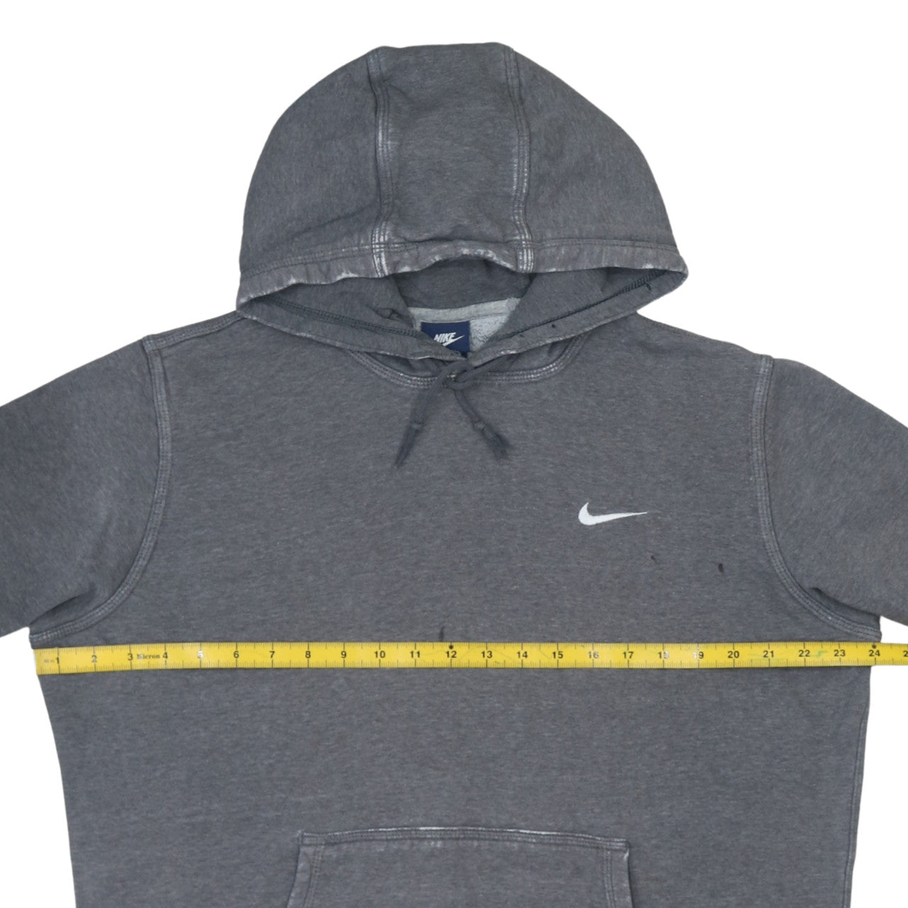 Nike Men's Grey Pullover Hoodie Large Logo Fleece Sweatshirt