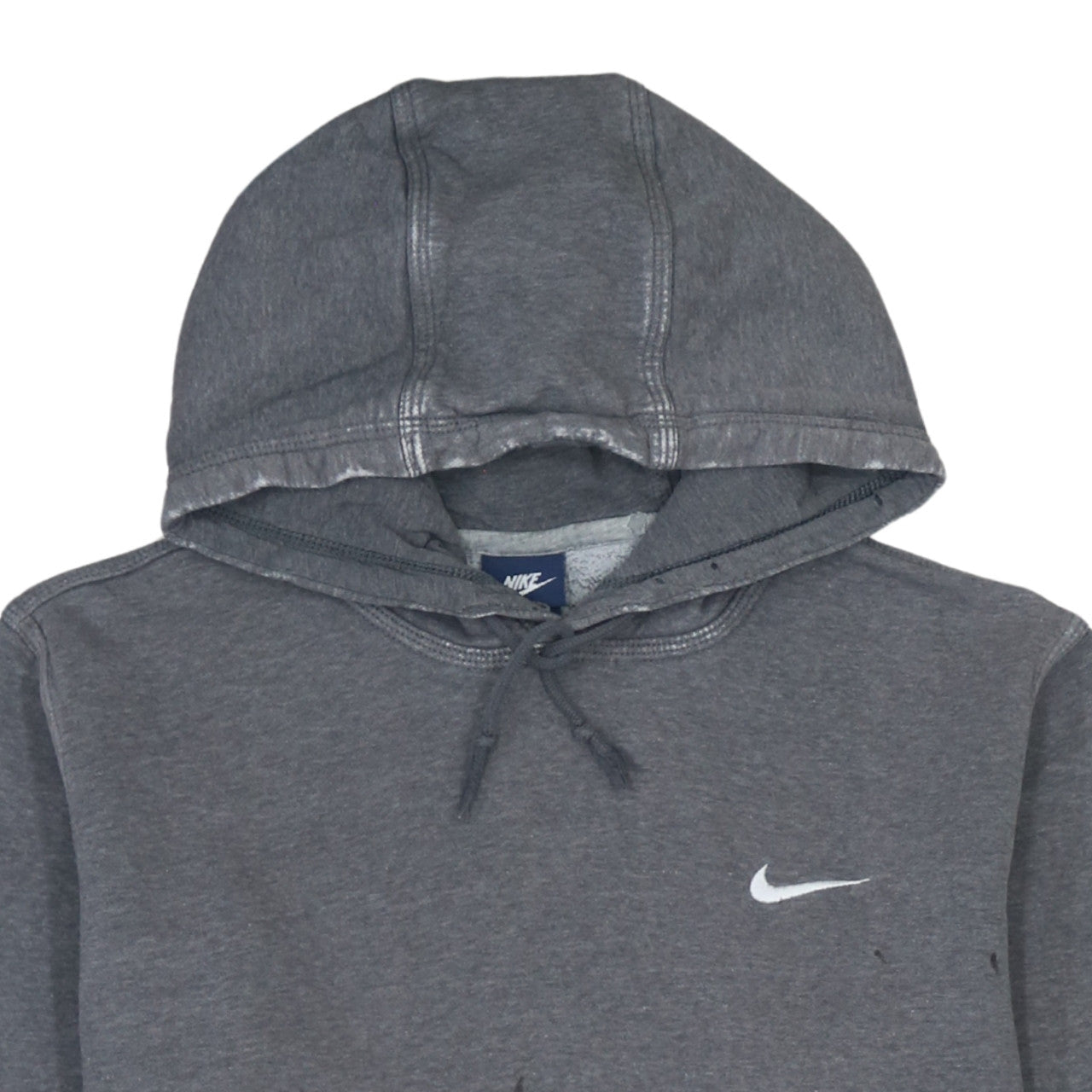 Nike Men's Grey Pullover Hoodie Large Logo Fleece Sweatshirt