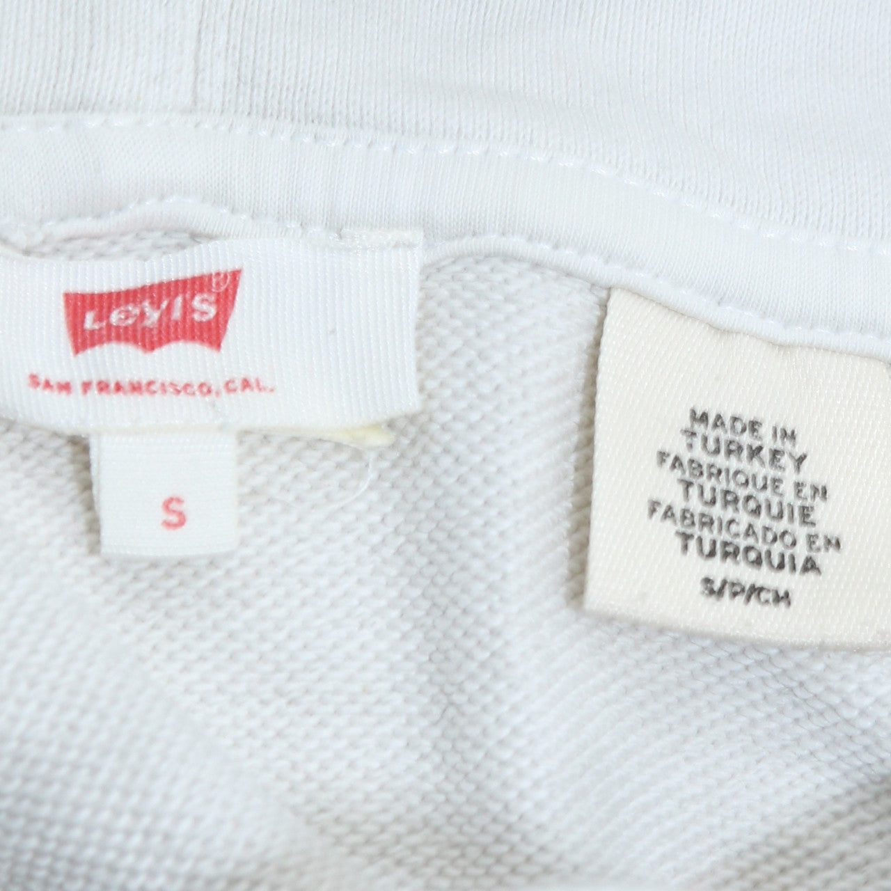 Levi's Men's White Graphic Pullover Hoodie Size S Regular Fit