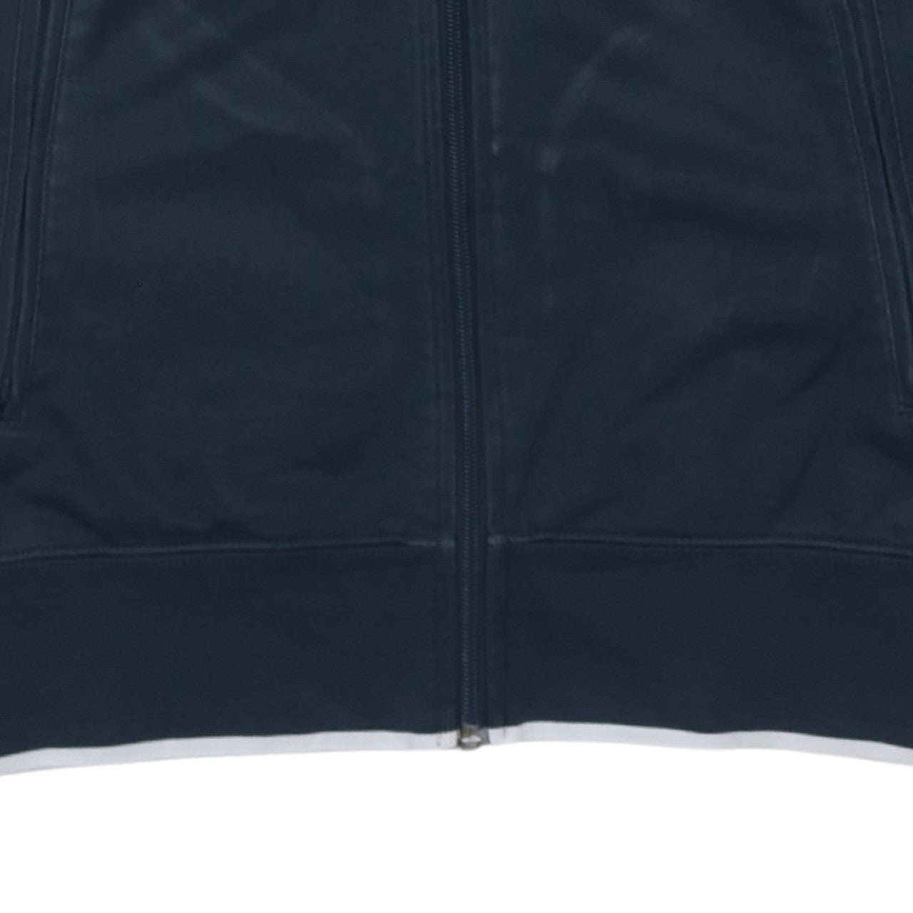 Nike Men's Navy Blue Track Jacket Small Full Zip Polyester Cotton