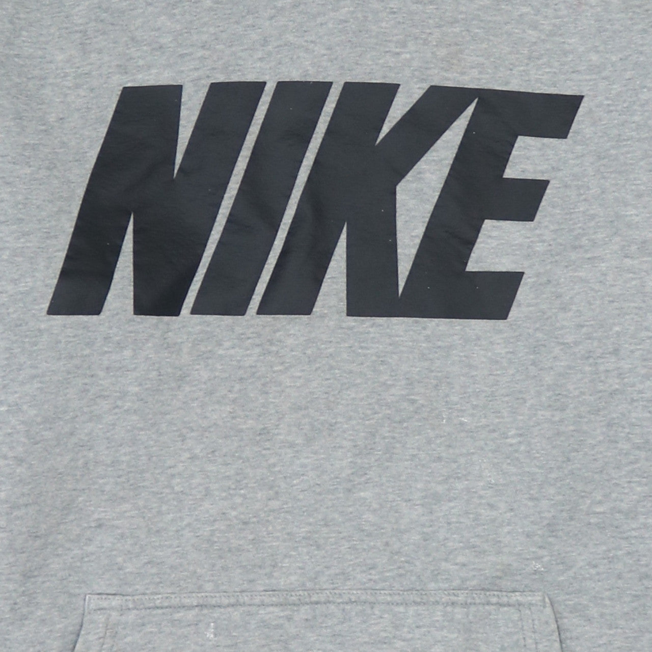 Nike Men's Grey Pullover Hoodie L Sports Logo Fleece