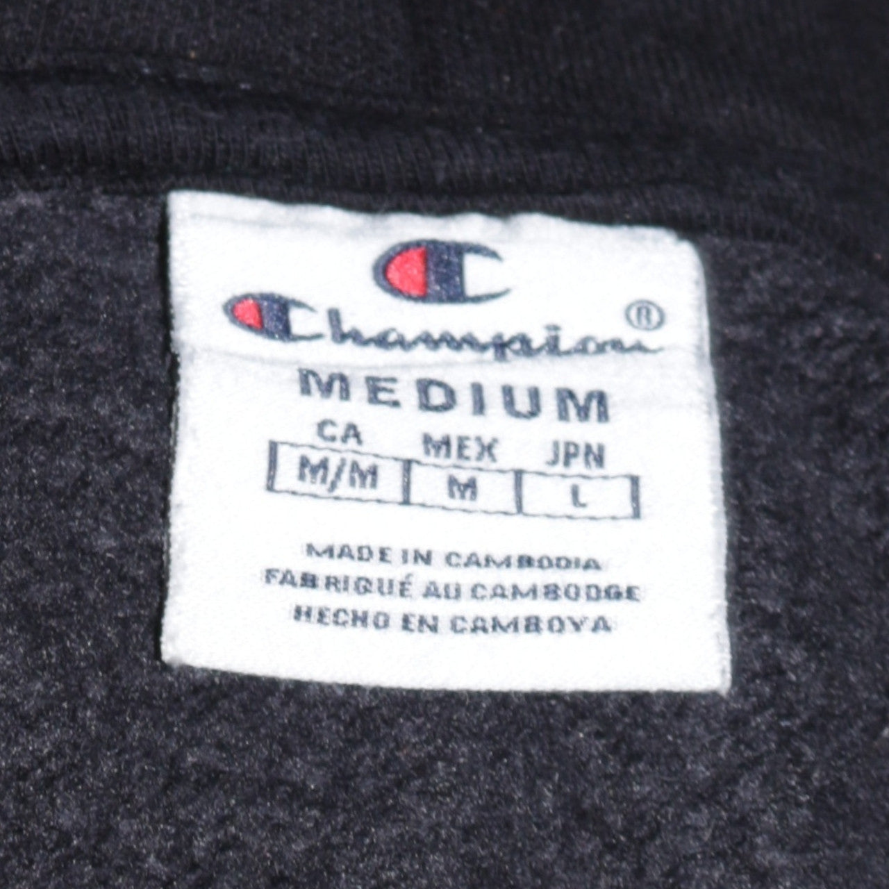 Champion Women's Black Medium Pullover Hoodie with Logo Embroidery