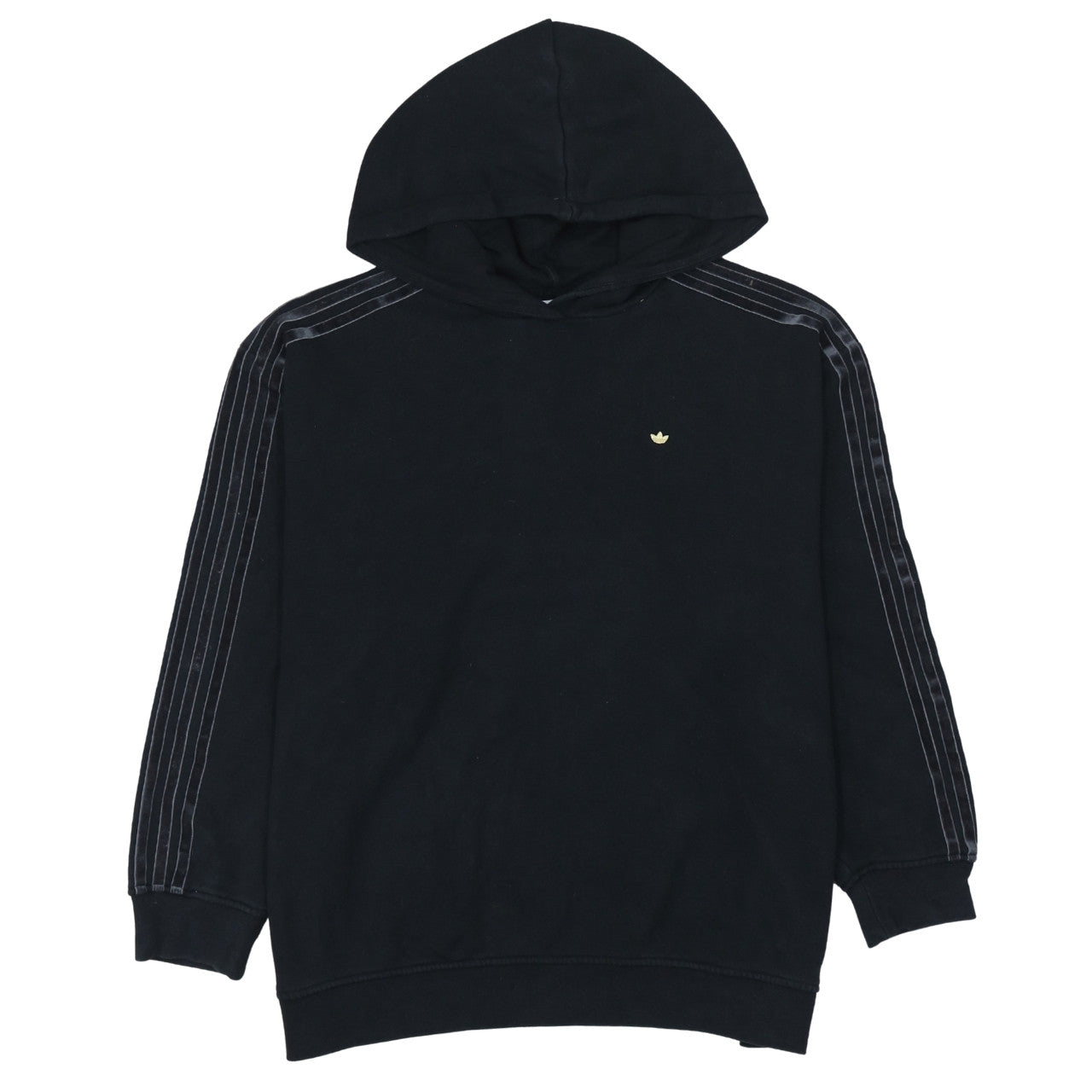 Adidas Women Black Pullover Hoodie Size 10 Cotton Blend Lined