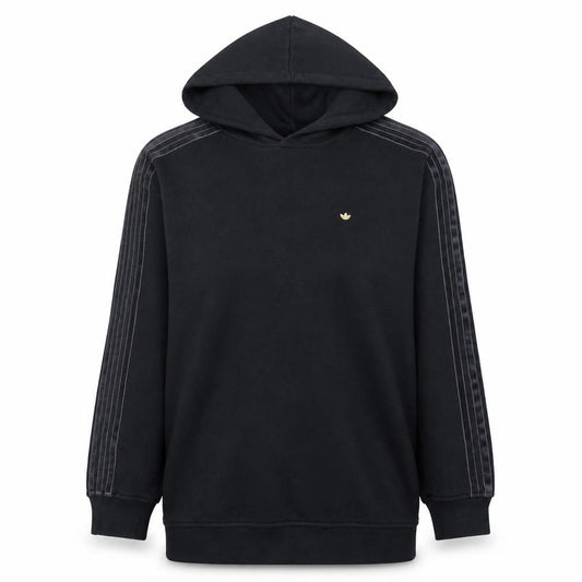 Adidas Women Black Pullover Hoodie Size 10 Cotton Blend Lined