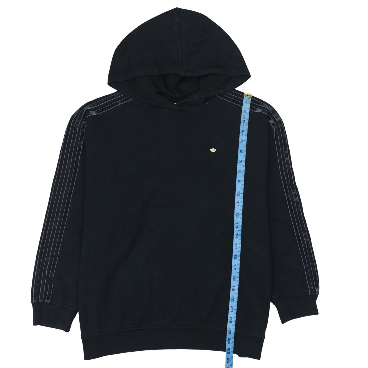 Adidas Women Black Pullover Hoodie Size 10 Cotton Blend Lined