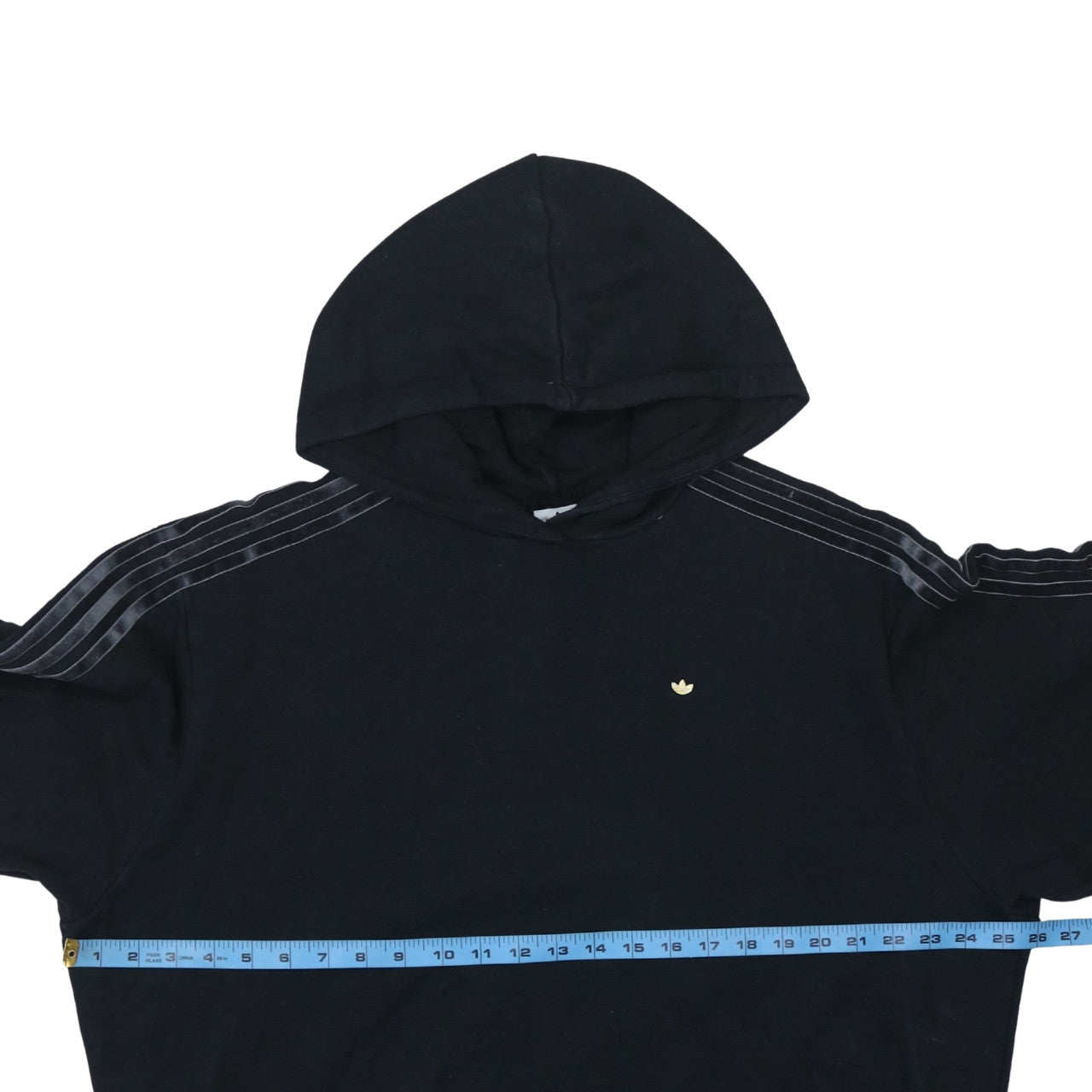 Adidas Women Black Pullover Hoodie Size 10 Cotton Blend Lined