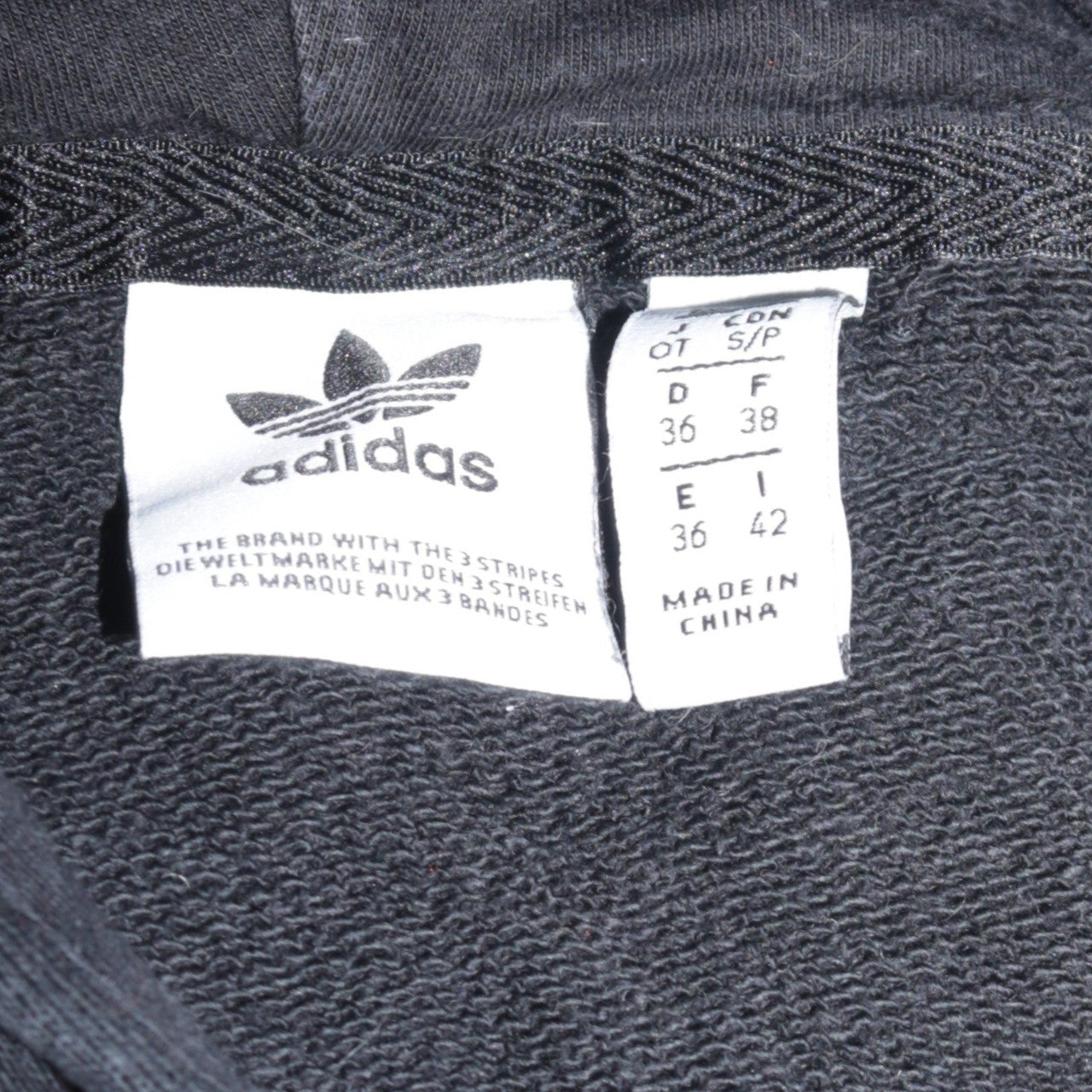 Adidas Women Black Pullover Hoodie Size 10 Cotton Blend Lined