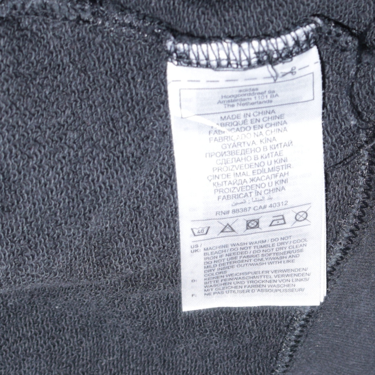 Adidas Women Black Pullover Hoodie Size 10 Cotton Blend Lined