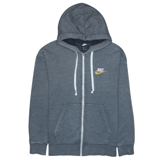 Nike Men's Grey Full Zip Hoodie Medium Embroidered Sportswear