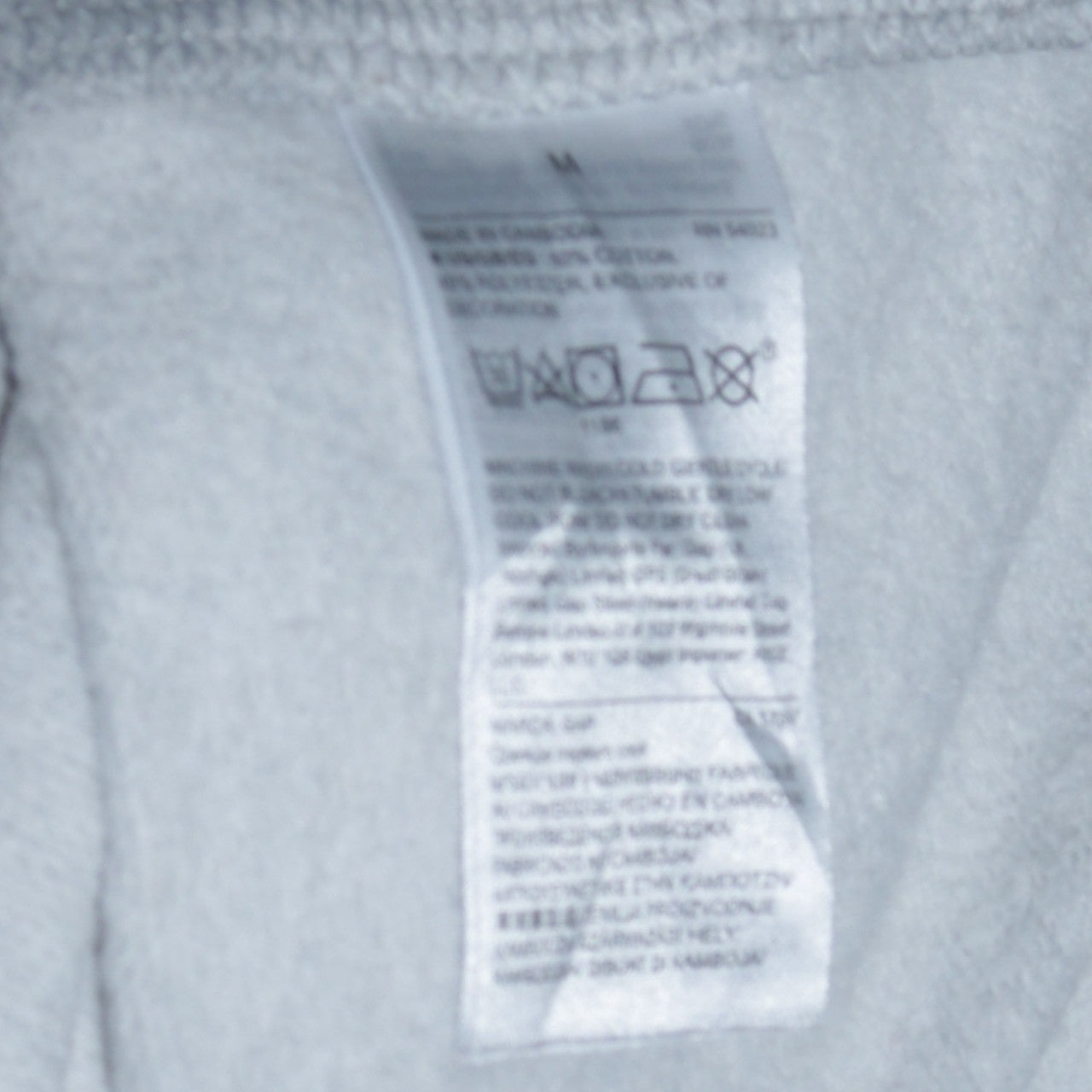 GAP Women Grey Pullover Hoodie M Logo Print Casual Cotton Blend