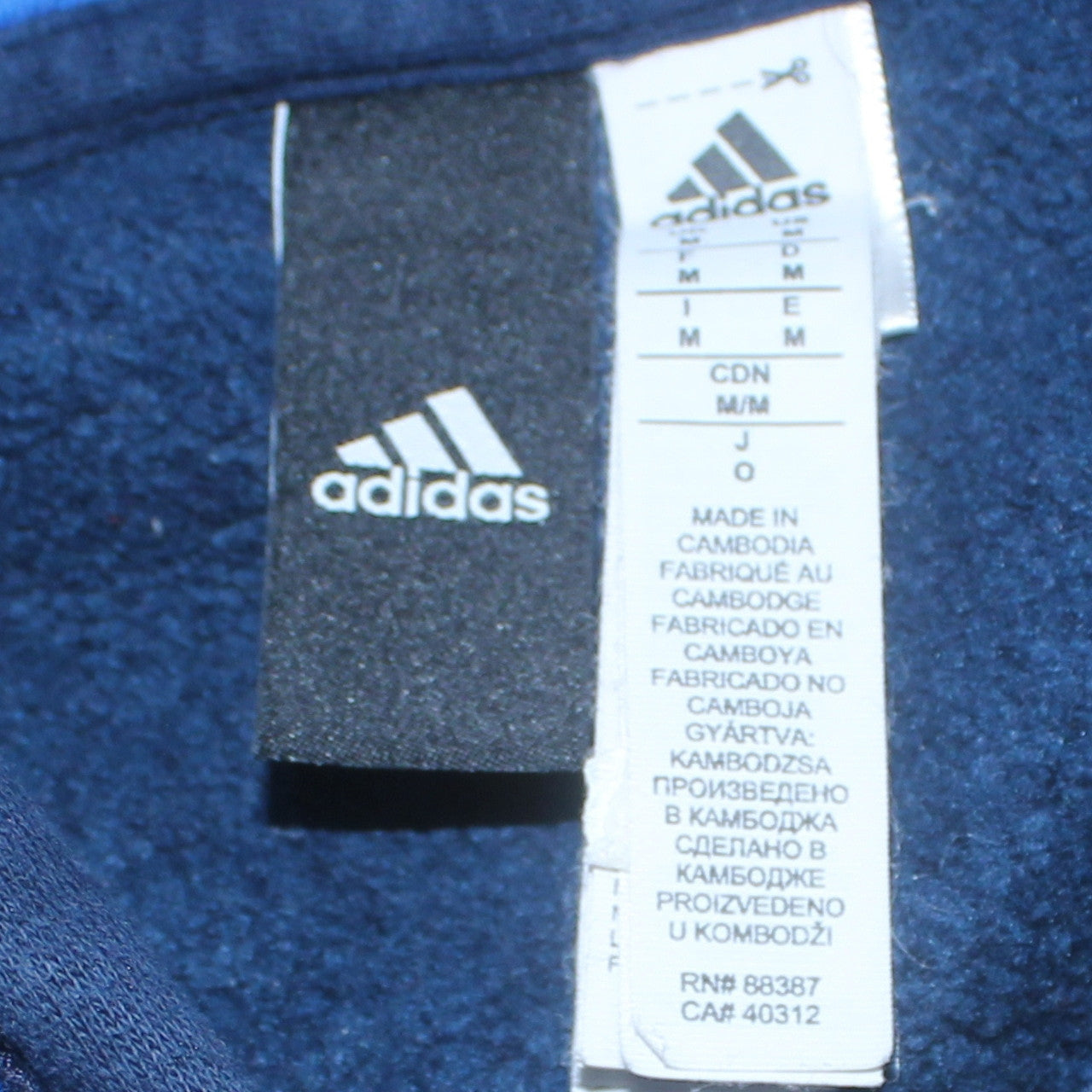 Adidas Men's Blue Pullover Hoodie Medium Sportswear