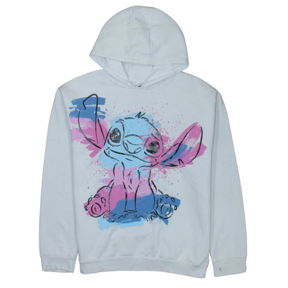 Front view of Disney Classics girls’ white stitch pullover hoodie 12-13 years by george