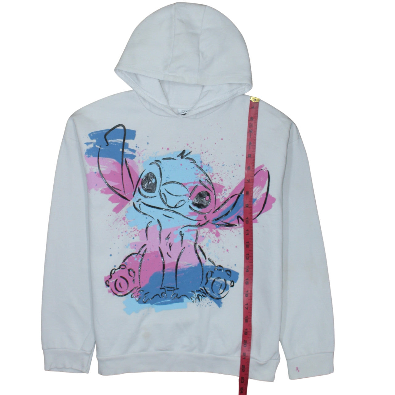 Disney Classics Girls White Stitch Pullover Hoodie 12-13 Years by George