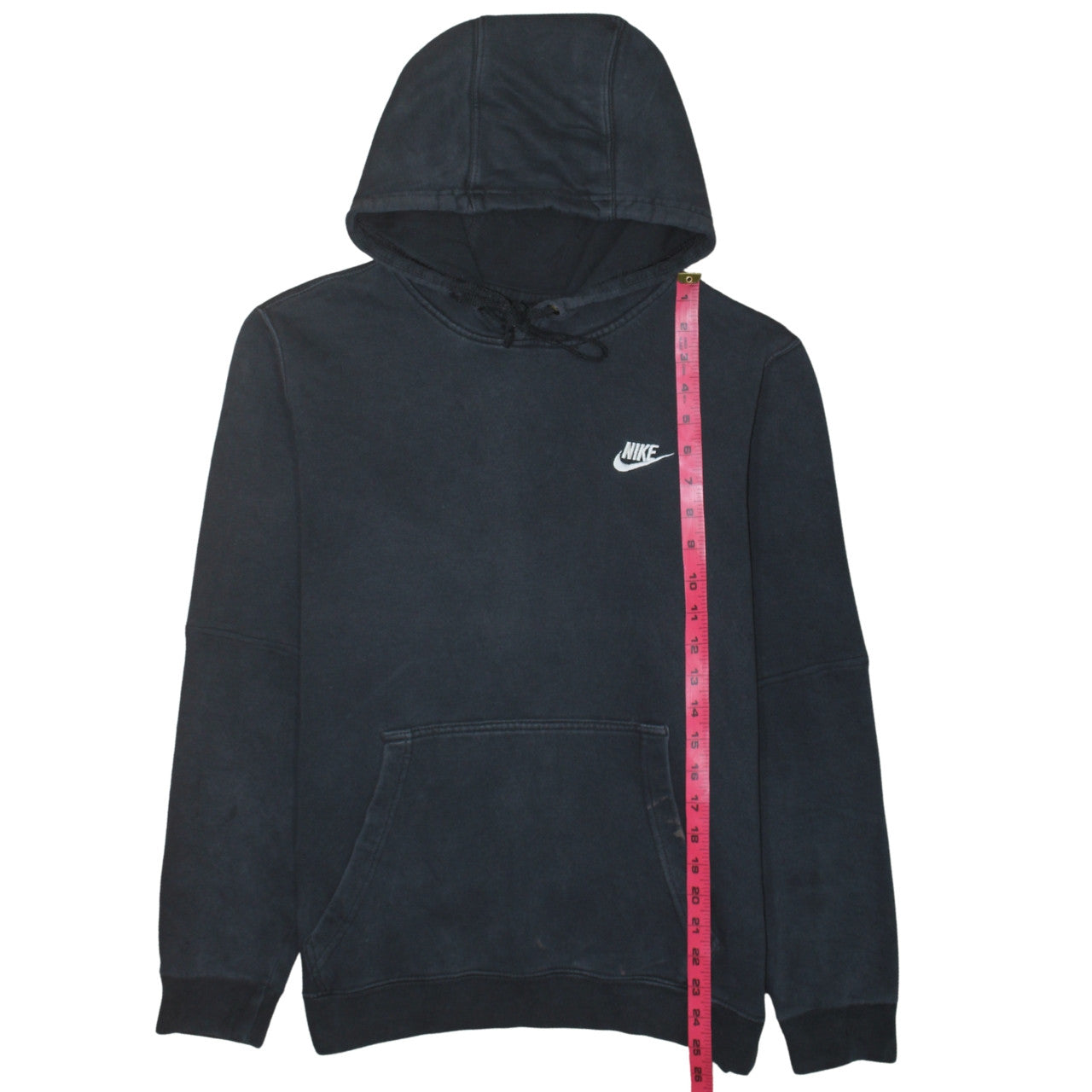 Nike Men's Black Pullover Hoodie M Regular Fit Logo Fleece Sweatshirt