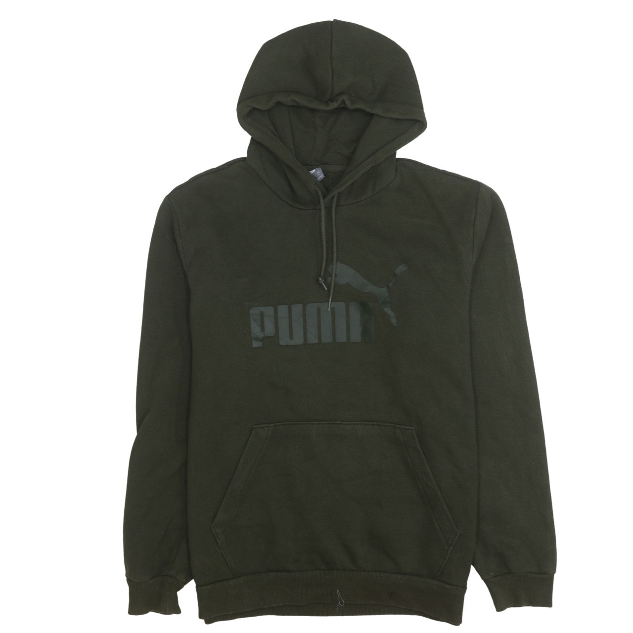 Puma Men's Green Pullover Hoodie Size L Logo Sportswear