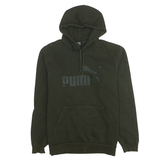 Puma Men's Green Pullover Hoodie Size L Logo Sportswear