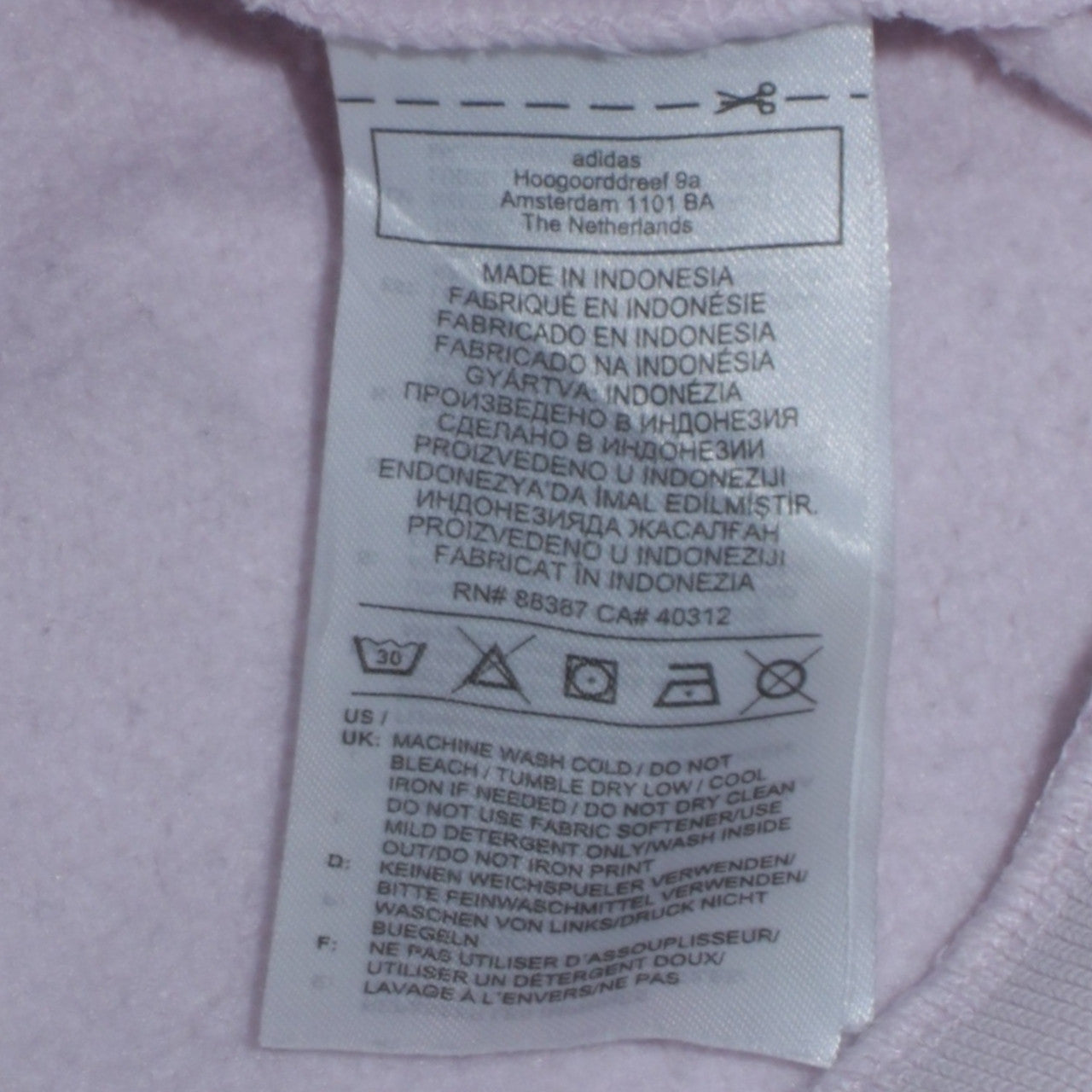 Adidas Women Pink Pullover Hoodie Size 10 Cotton Blend Logo Sweatshirt