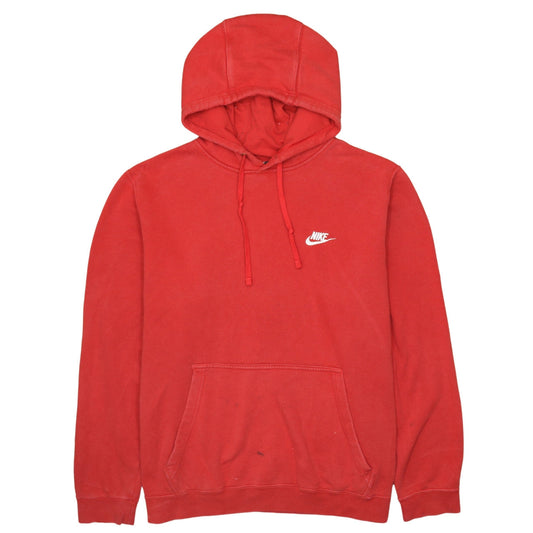 Nike Men's Red XL Pullover Hoodie with Logo Pocket