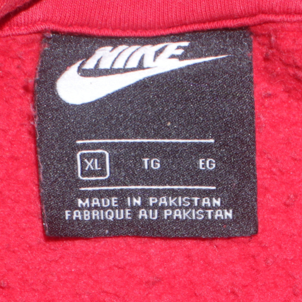 Nike Men's Red XL Pullover Hoodie with Logo Pocket