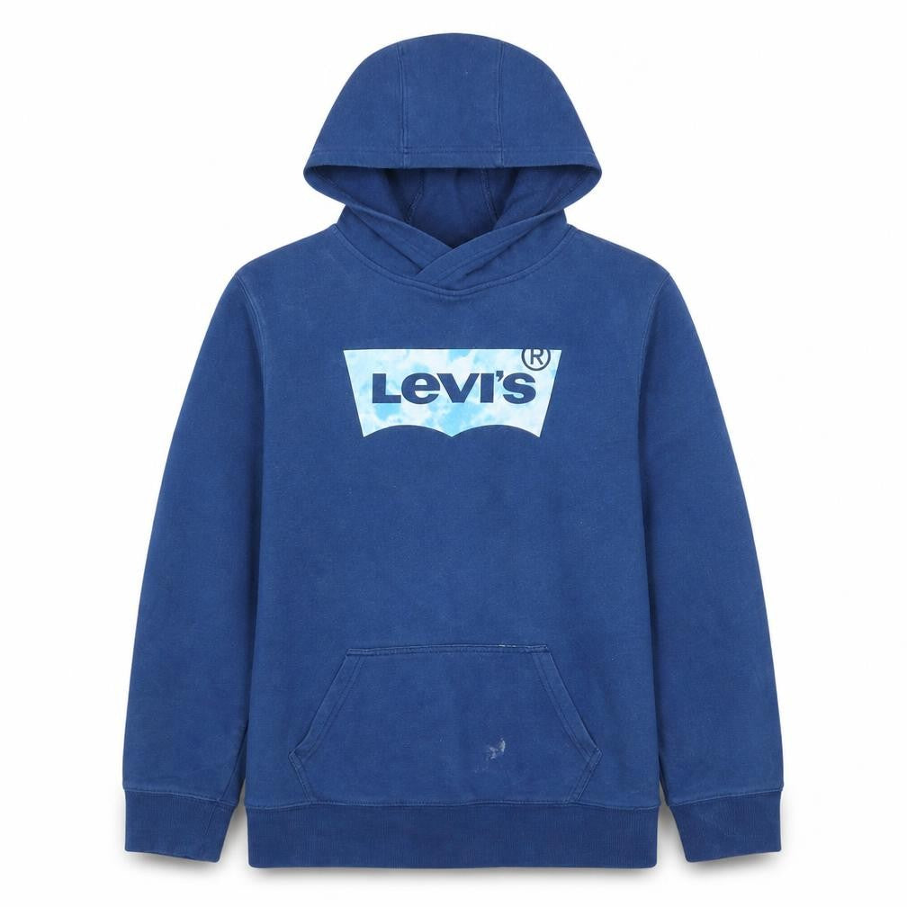 Levi's Boys Blue Pullover Hoodie 16 Years Logo Graphic Cotton Sweatshirt