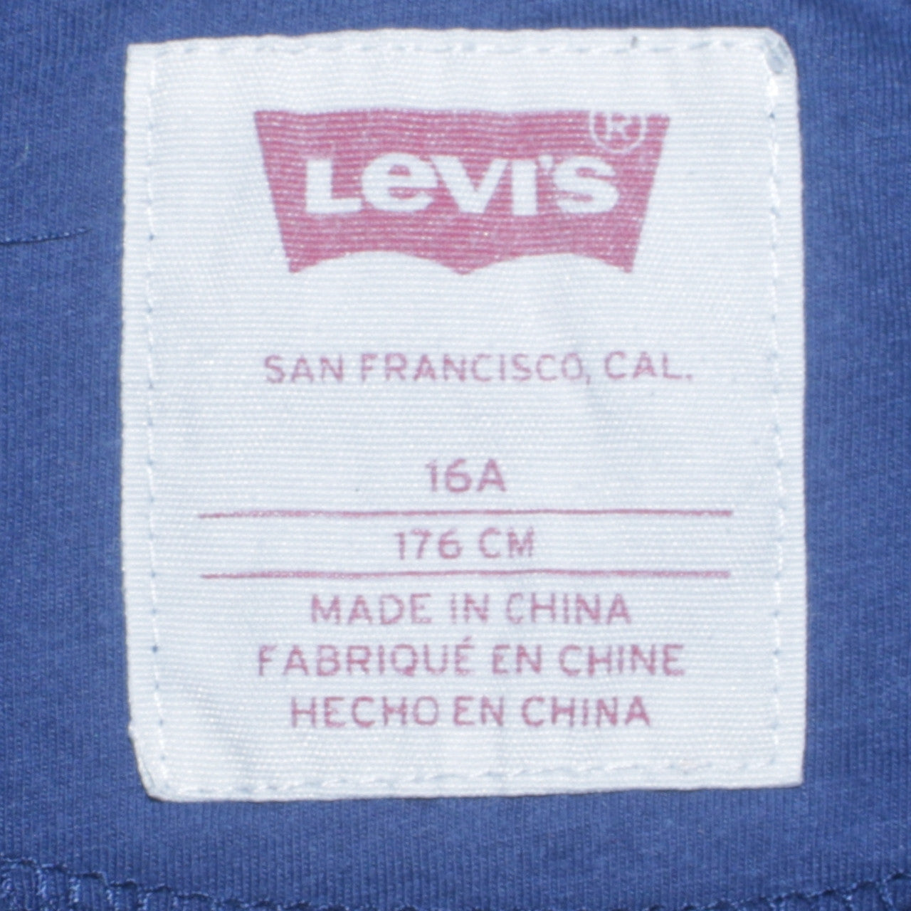 Levi's Boys Blue Pullover Hoodie 16 Years Logo Graphic Cotton Sweatshirt