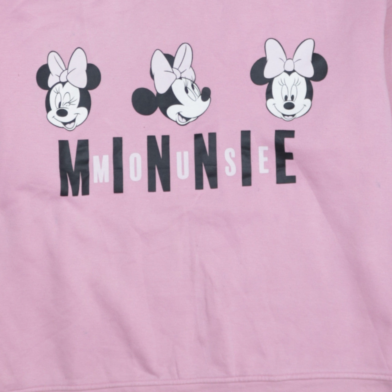 Disney Women Pink Minnie Mouse Graphic Pullover Sweatshirt XL