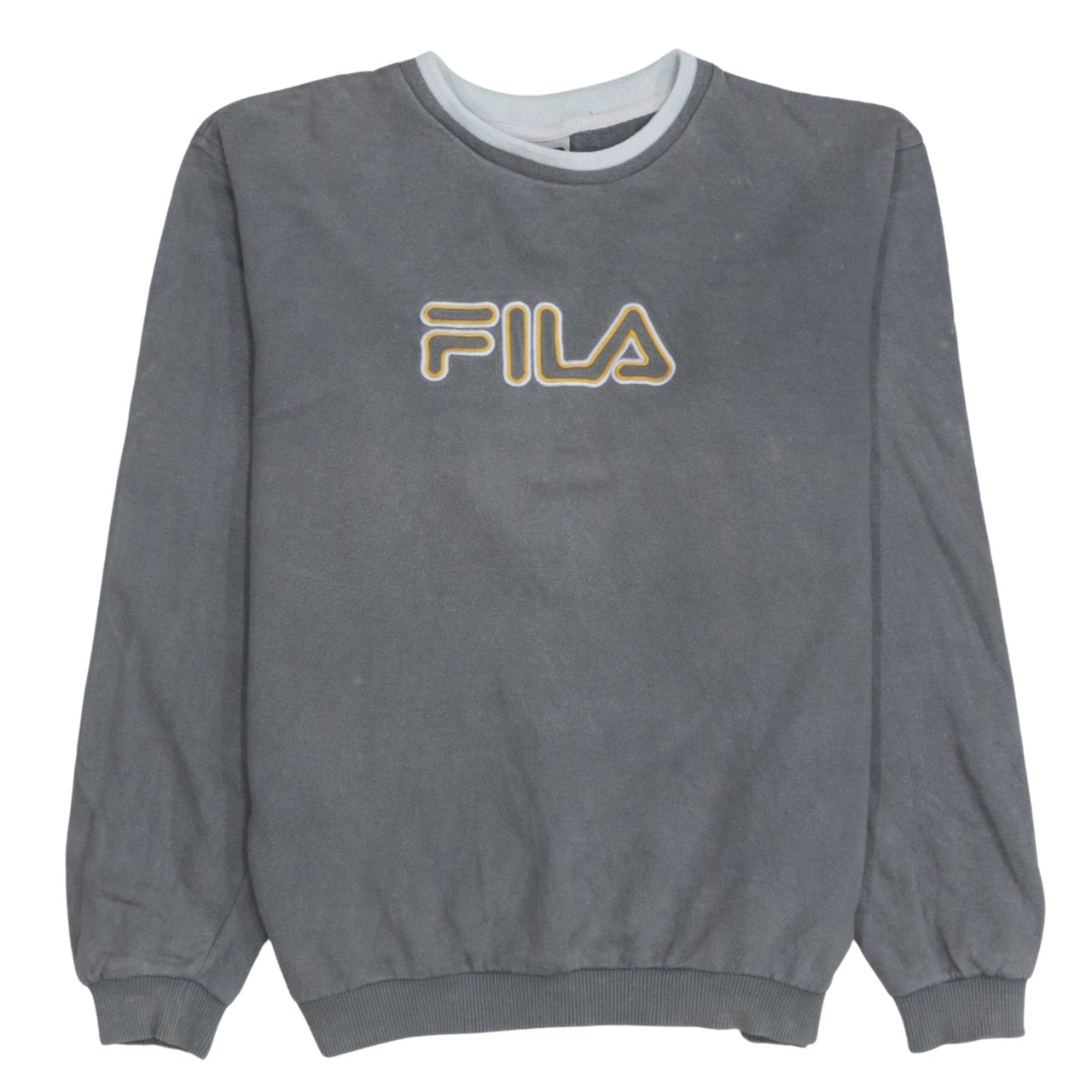 Fila Boys Grey Pullover Sweatshirt Age 14 Logo Crew Neck Fleece Top