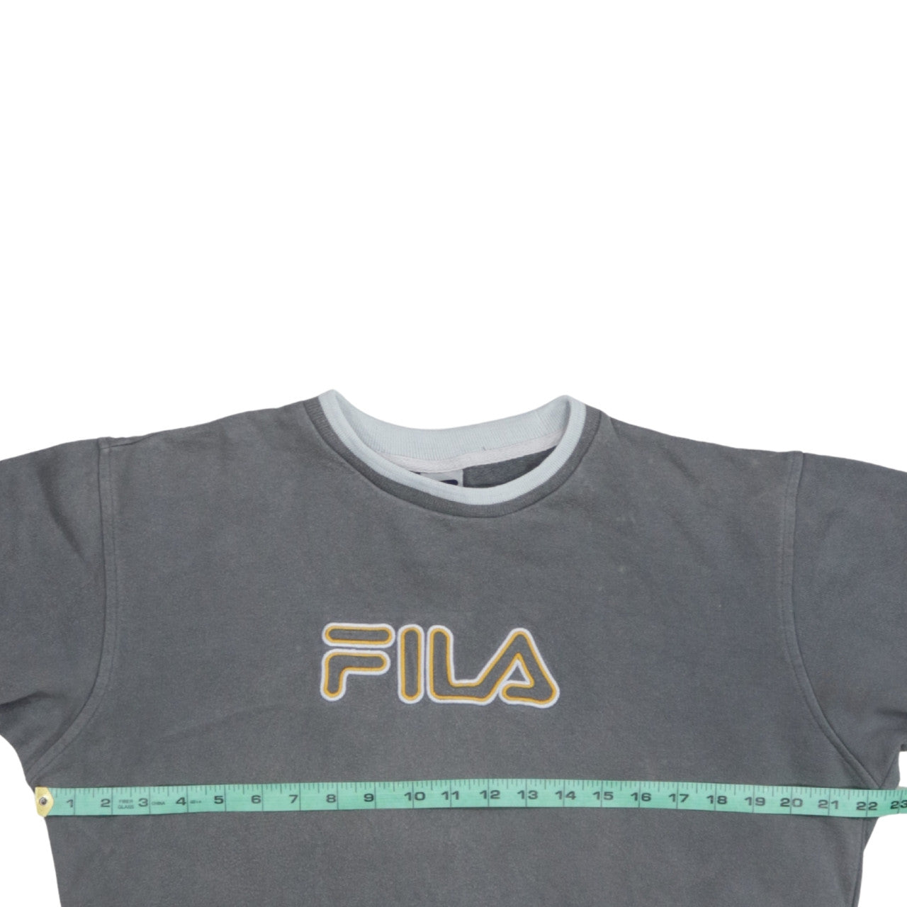 Fila Boys Grey Pullover Sweatshirt Age 14 Logo Crew Neck Fleece Top