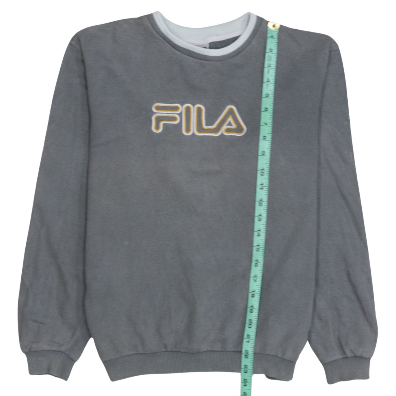 Fila Boys Grey Pullover Sweatshirt Age 14 Logo Crew Neck Fleece Top