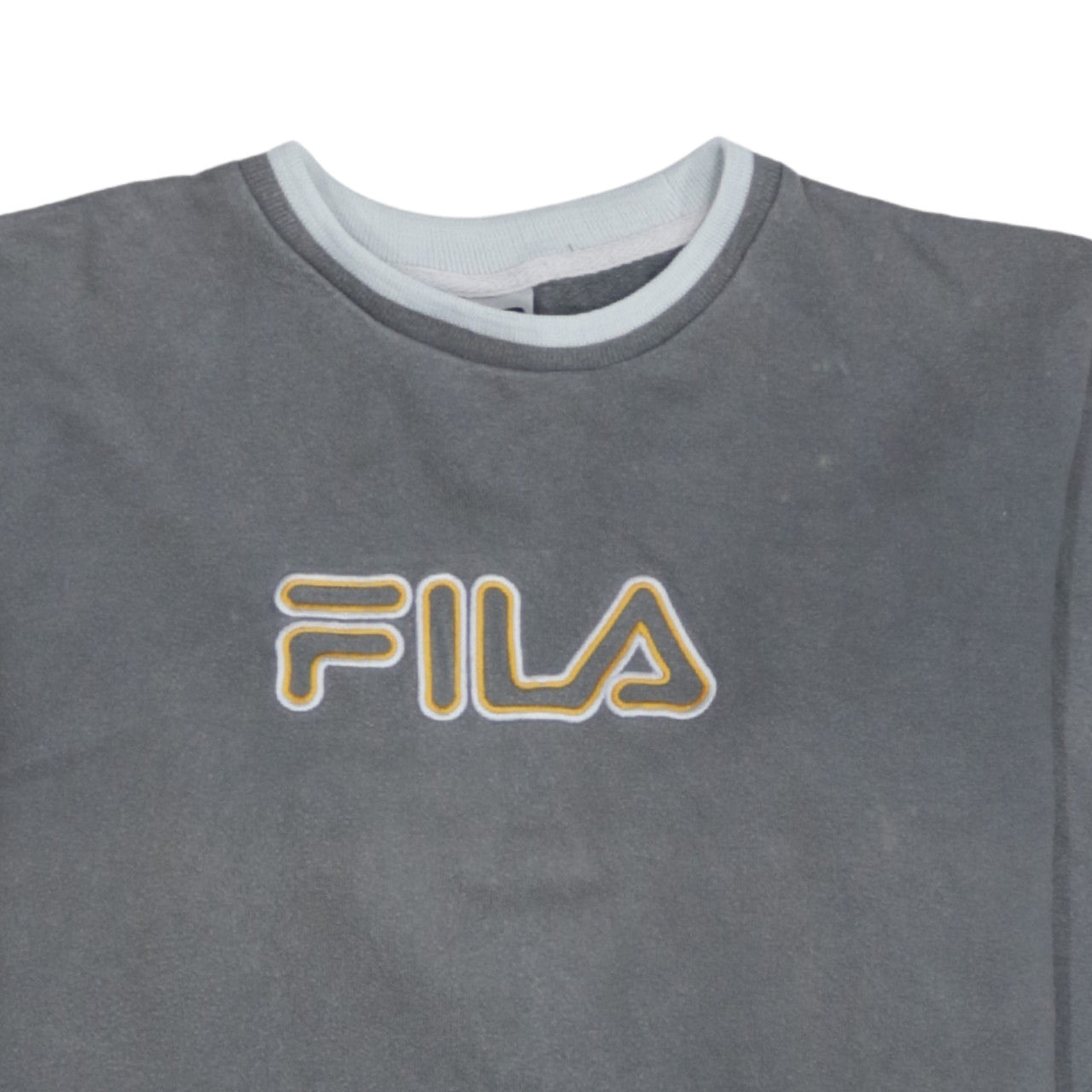 Fila Boys Grey Pullover Sweatshirt Age 14 Logo Crew Neck Fleece Top