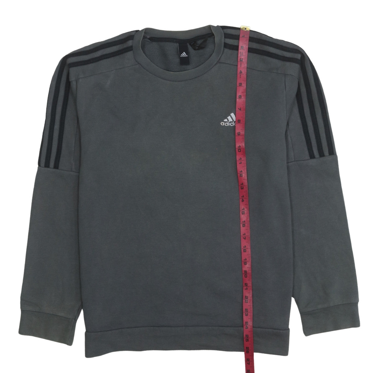 adidas Men's Grey Crew Neck Pullover Sweatshirt Size S