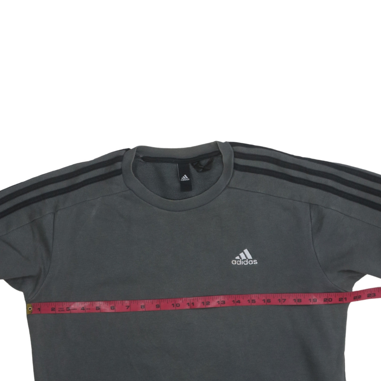 adidas Men's Grey Crew Neck Pullover Sweatshirt Size S
