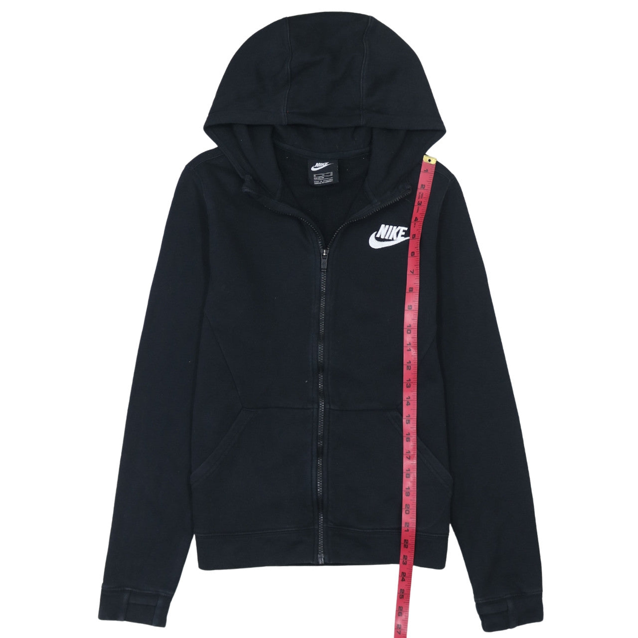 Nike Boys Black Full Zip Hoodie XL Fleece Hooded Sweatshirt