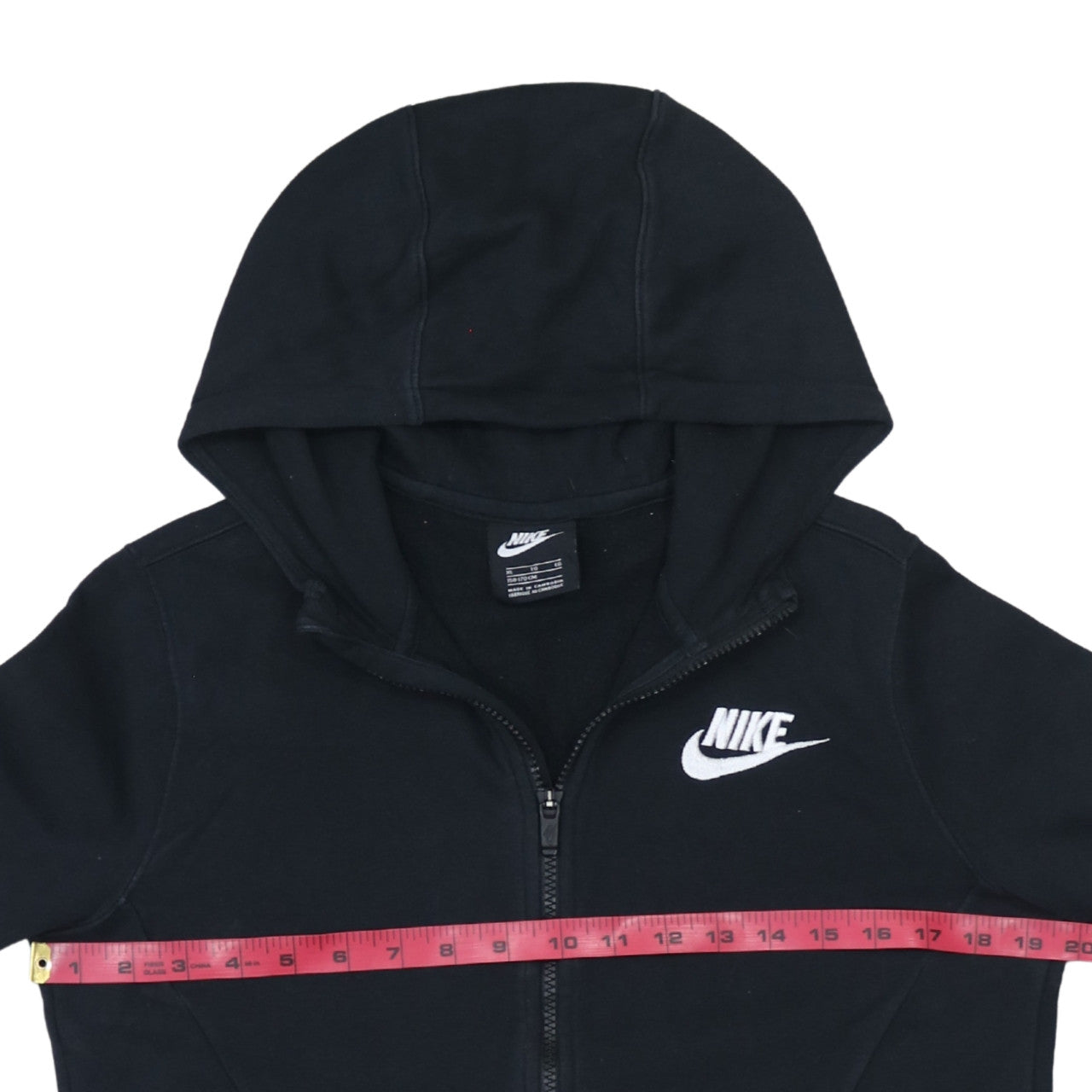 Nike Boys Black Full Zip Hoodie XL Fleece Hooded Sweatshirt