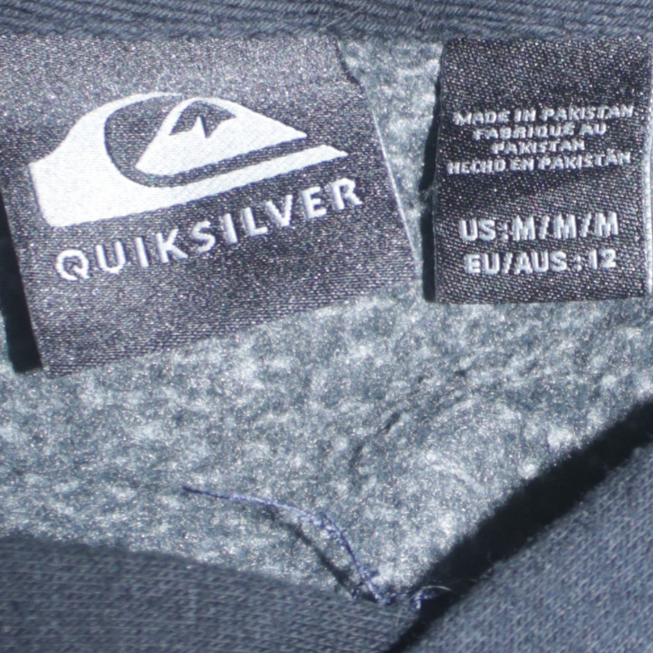 Quiksilver Women's Black Pullover Hoodie M Medium Cotton Blend Logo
