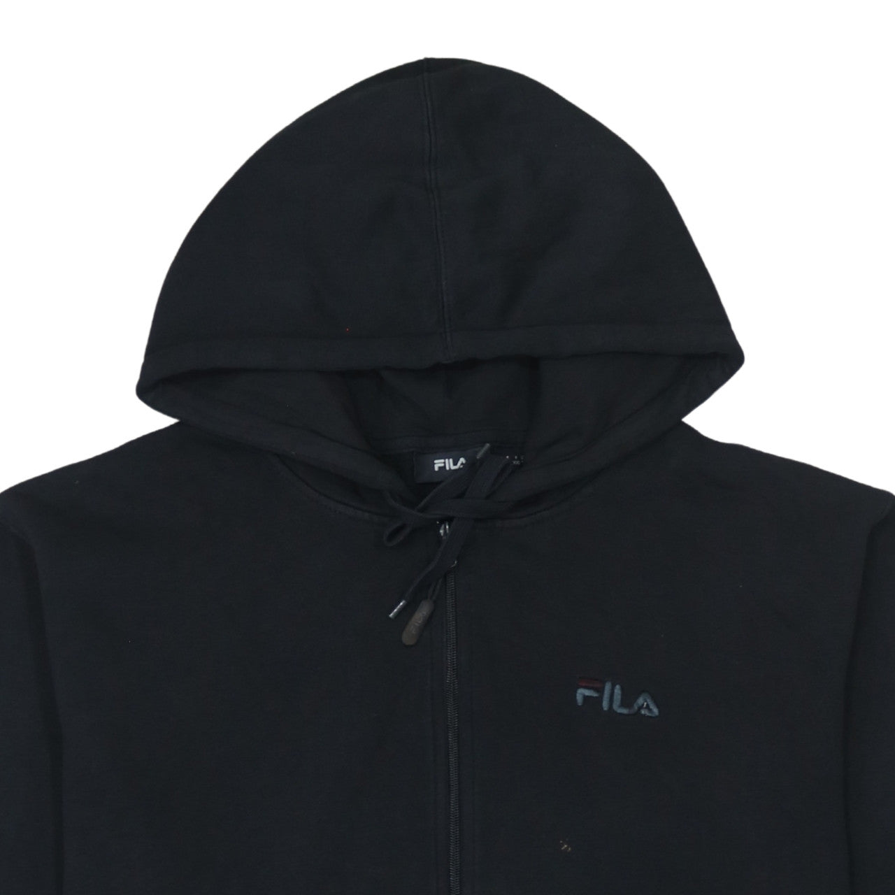 FILA Mens Black XL Full Zip Hoodie Fleece Sweatshirt