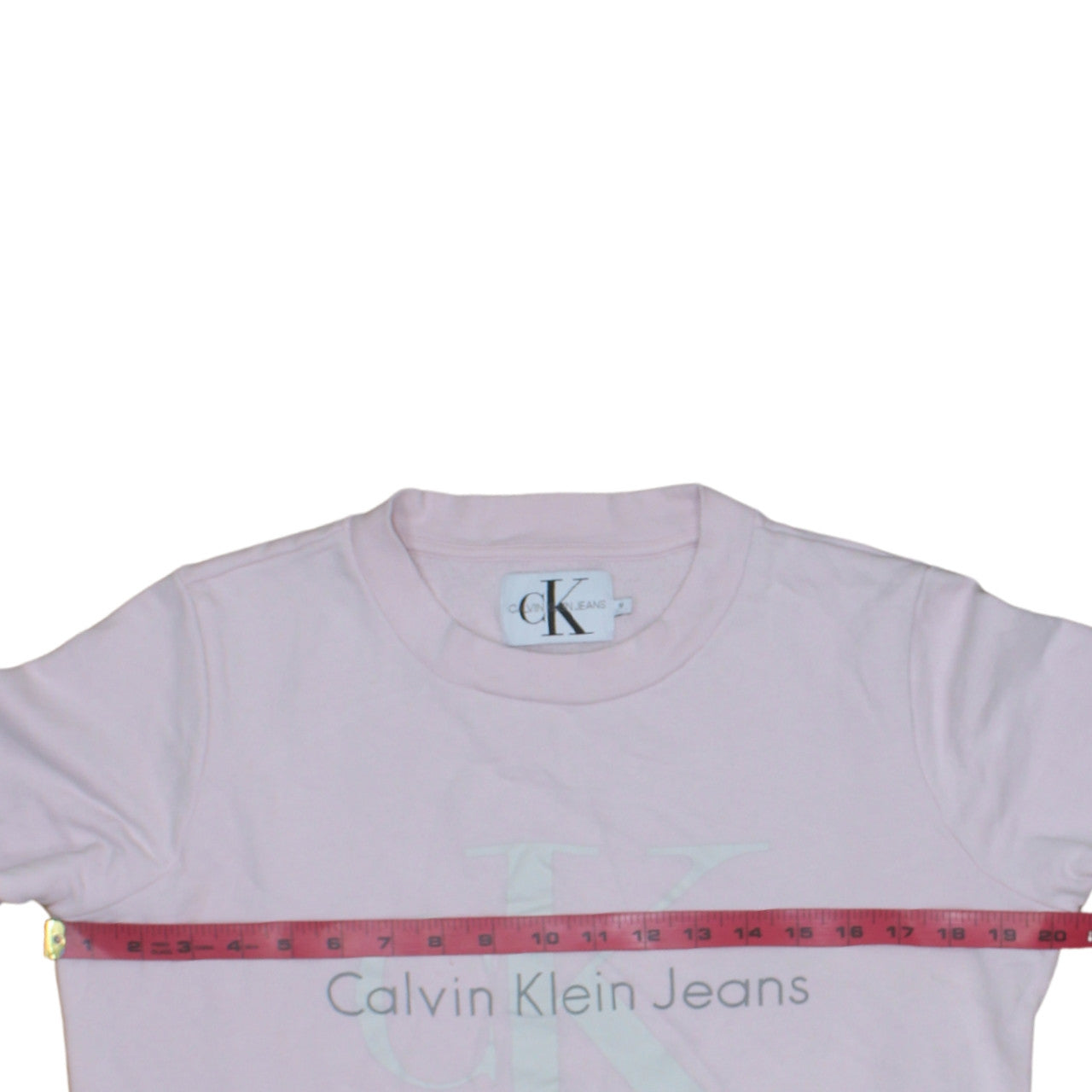 Calvin Klein Jeans Women’s Pink Logo Pullover Sweatshirt M