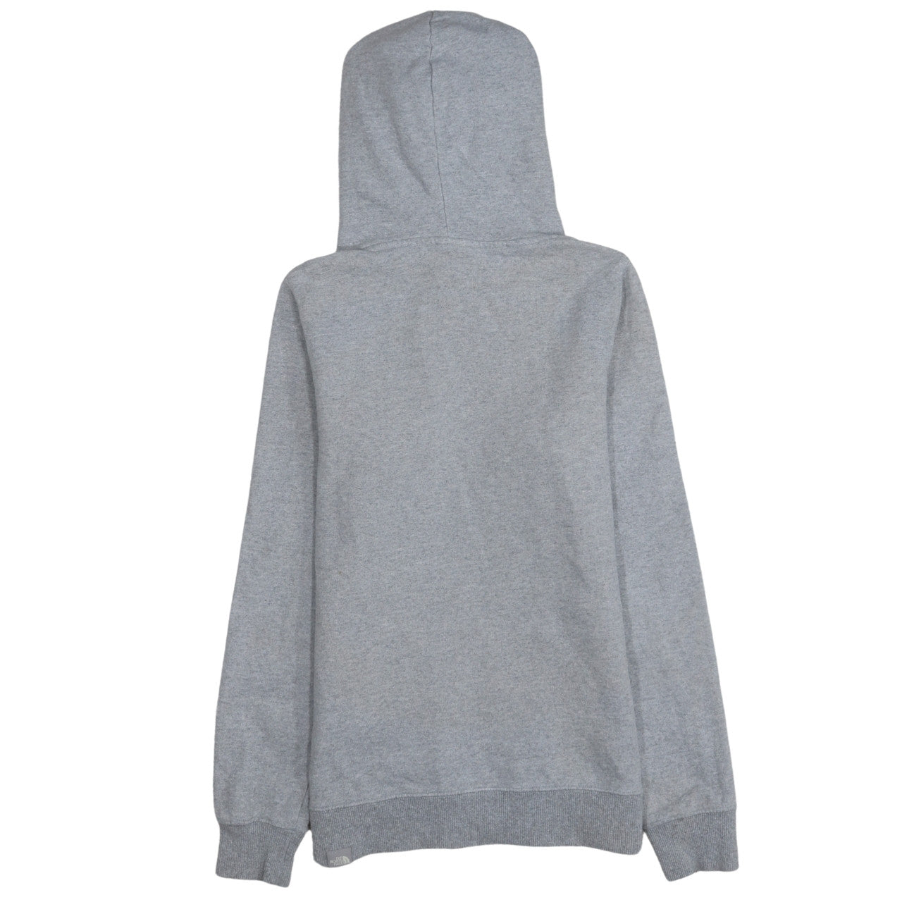The North Face Women Grey Pullover Hoodie Size M Logo Print Cotton Blend