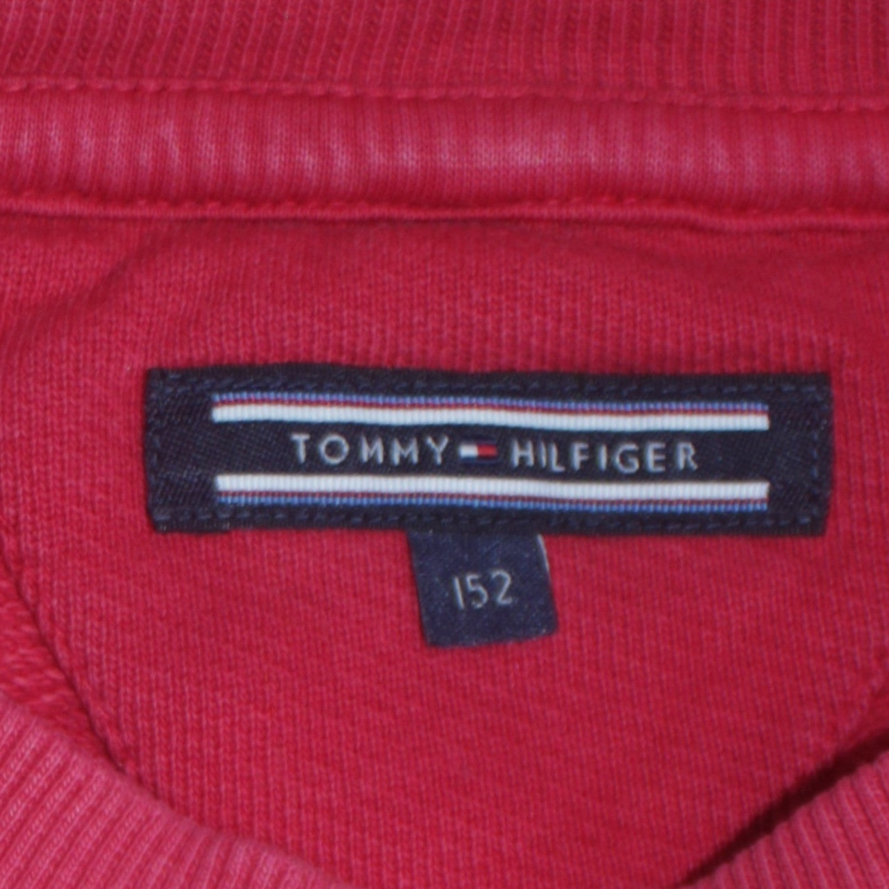 Tommy Hilfiger Boys Red Colourblock Logo Crew Neck Sweatshirt 12 Years