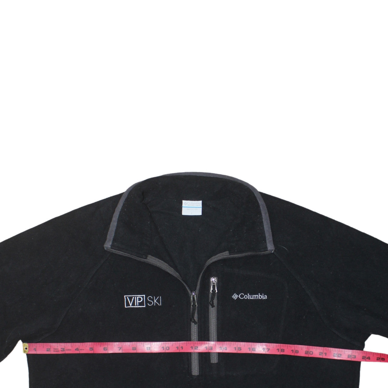 Columbia Men's Black Fleece Ski Jacket L 1/4 Zip Outdoor Winter