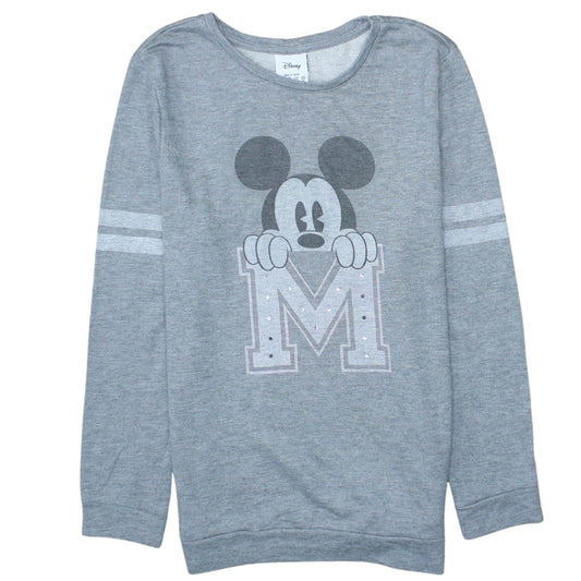 Disney Atmosphere Womens Grey Mickey Mouse Sweatshirt Size 12