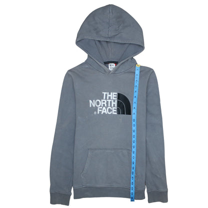 Back view of The North Face boys’ grey xl pullover hoodie sweatshirt 100% cotton