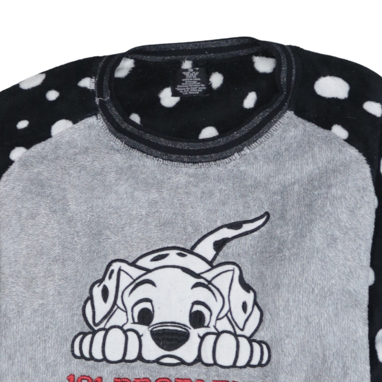 Love to Lounge Disney 101 Dalmatians Grey Fleece Pyjama Top Women’s Size 10-12