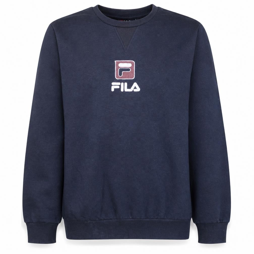 Fila Mens Blue Logo Crew Neck Sweatshirt L Regular Fit