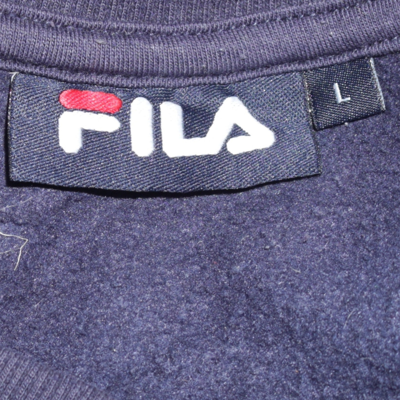 FILA Mens Blue Logo Crew Neck Sweatshirt L Regular Fit