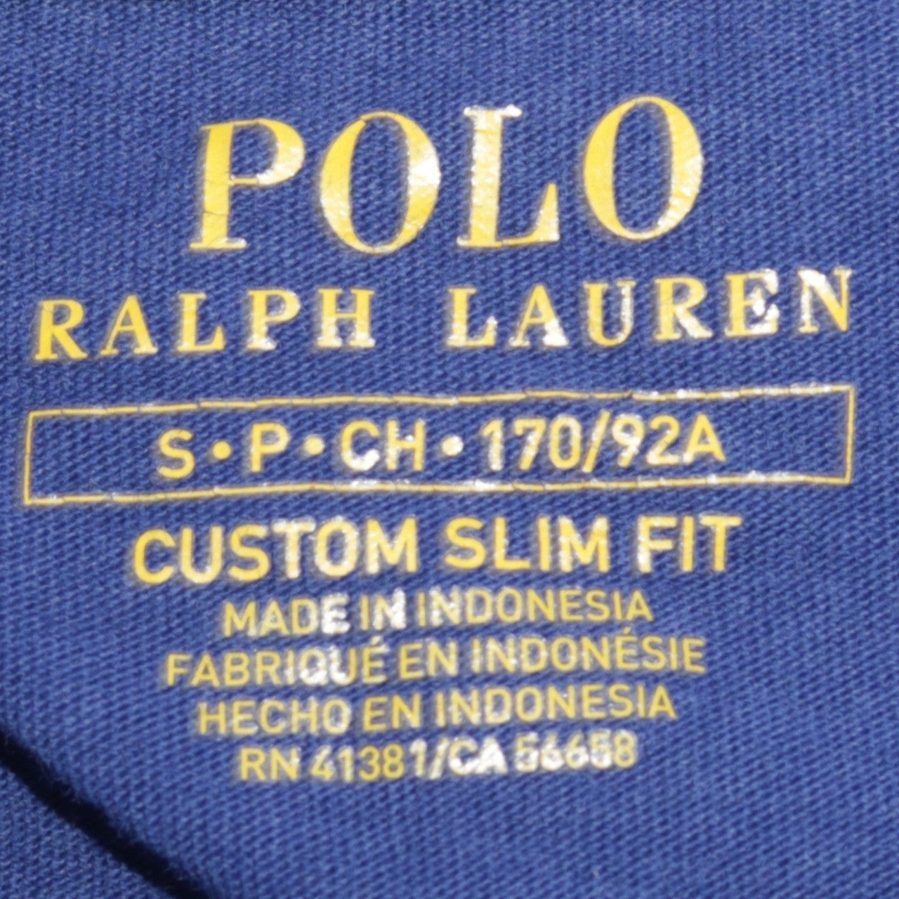 Ralph Lauren Men's Blue Custom Slim Fit Cotton T-Shirt Size S